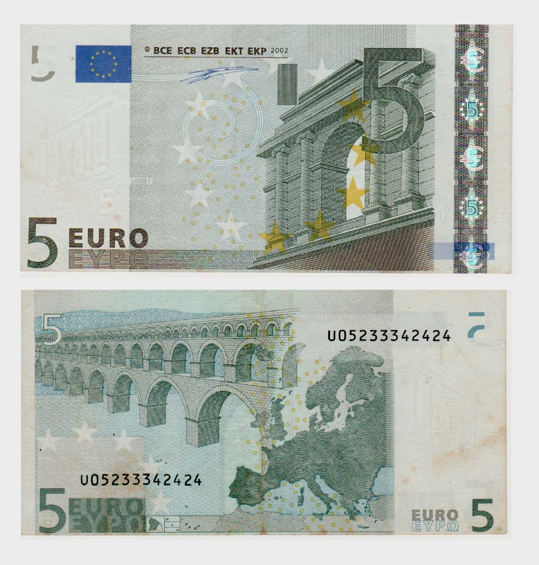 #ED1047 - Euro 2002 - 5 Euro - ERROR - Image 1