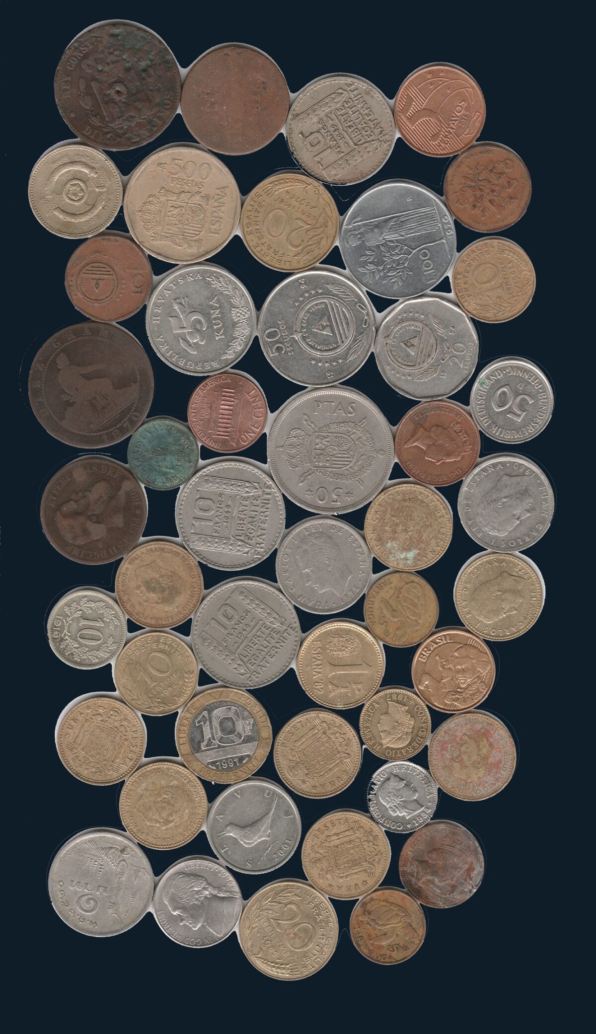 Lote 47 Moedas Estrangeiras - 186..-2015 - Image 1