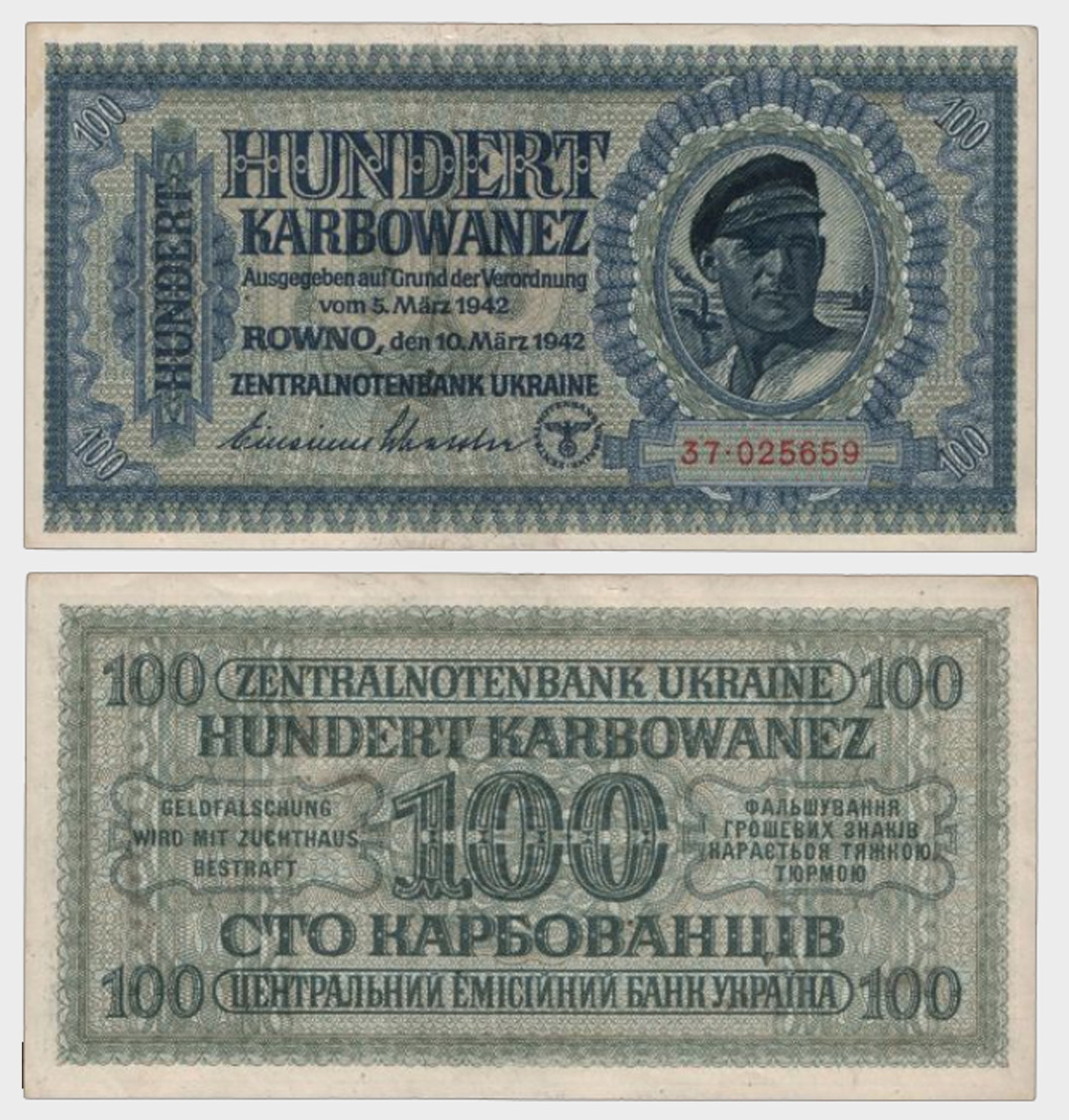 #CO349 - Germany 1942 - 100 Karbowanez - Image 1