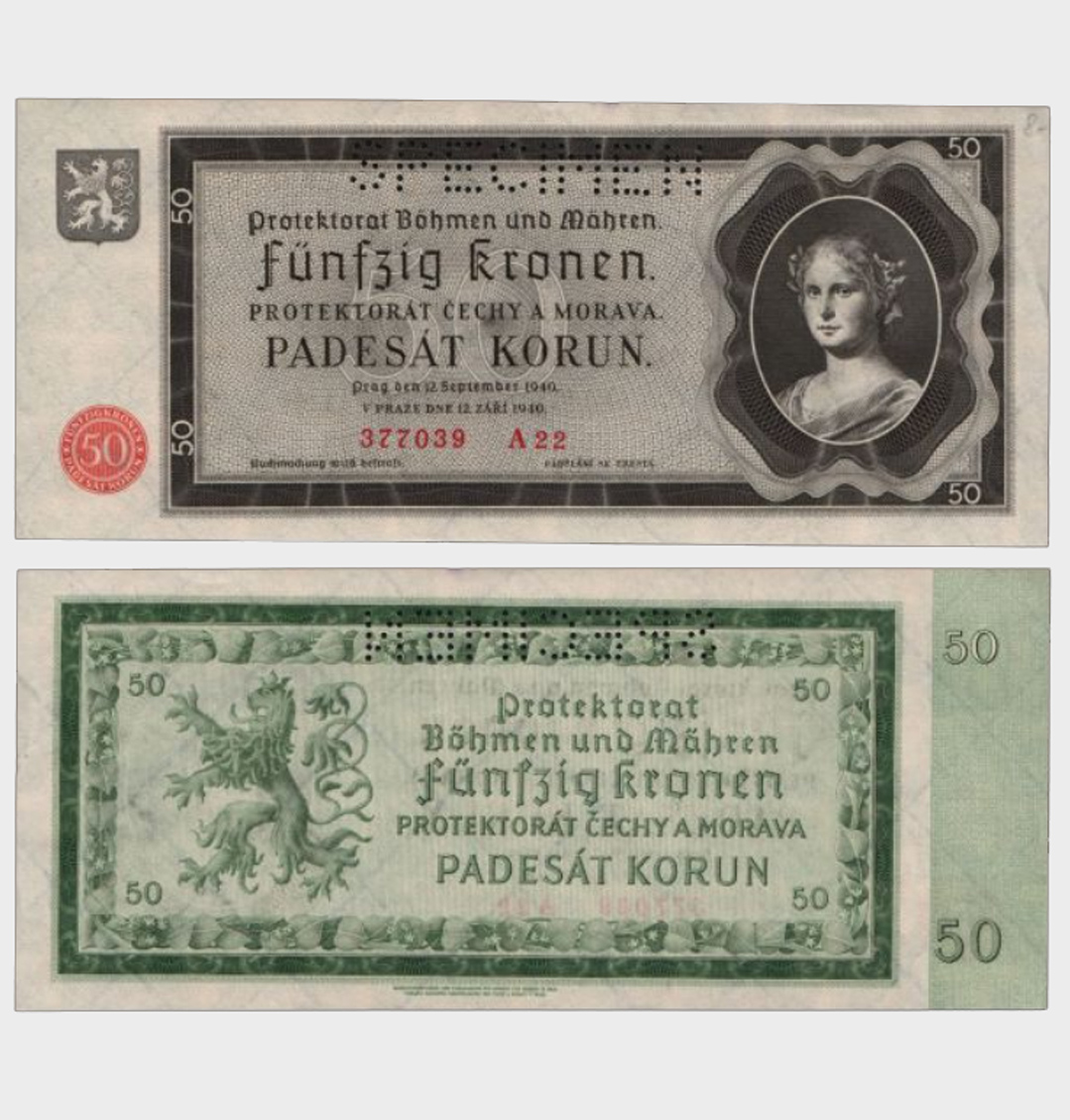 #CO920 - Bohemia 1940 - 50 Korun - Image 1