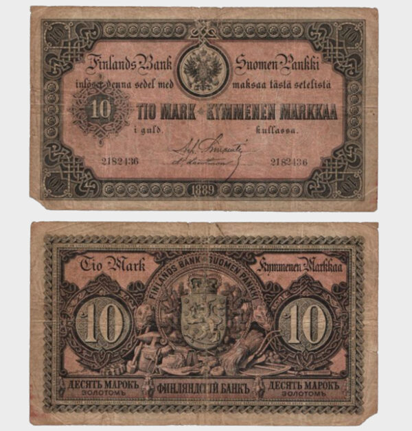 1889 - 10 Markkaa
