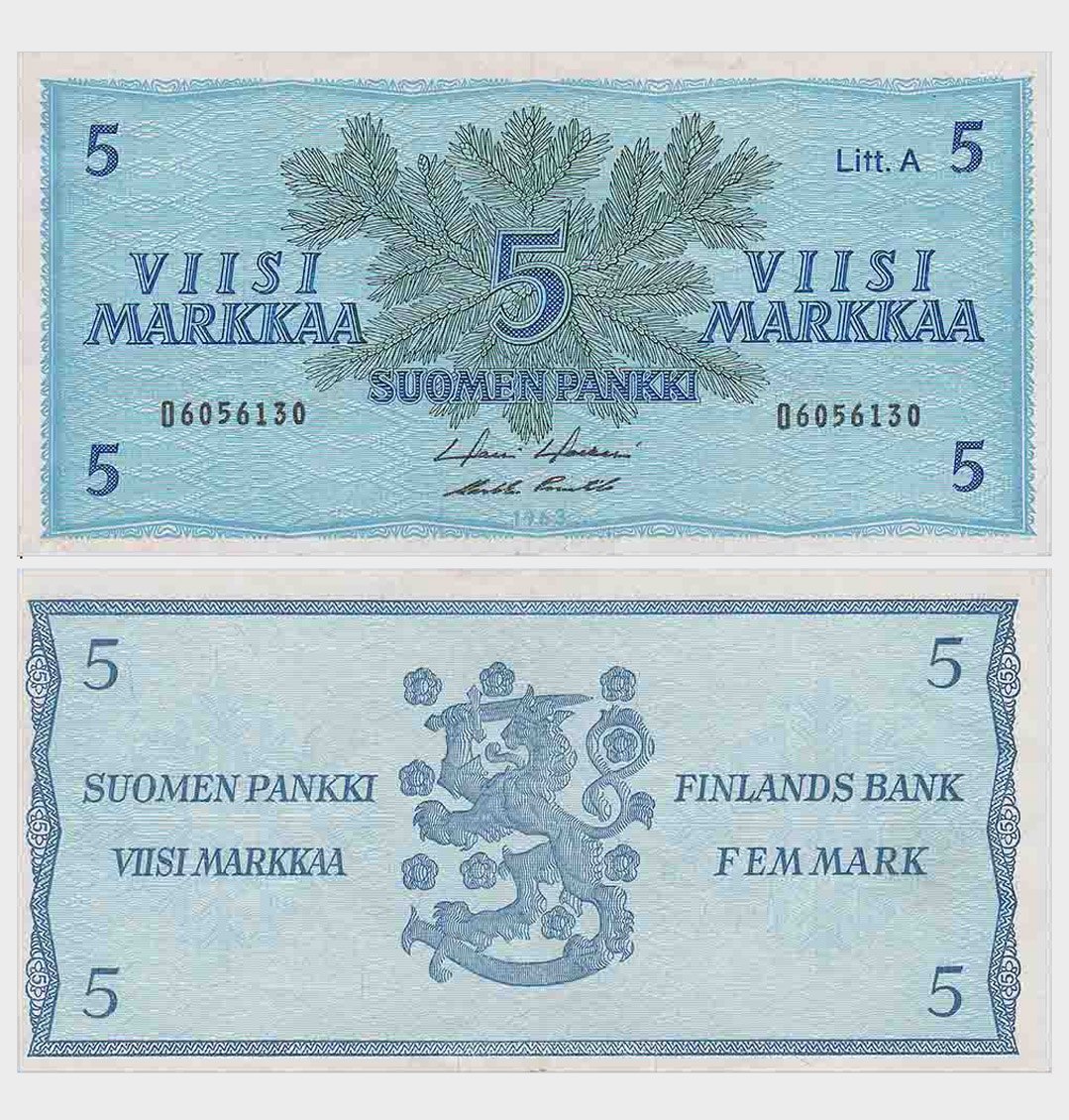 #ED1532 - Finland 1963 - 5 Markkaa - Image 1