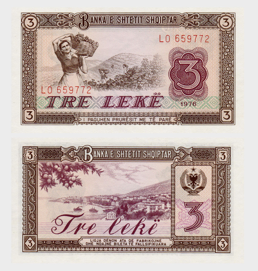 #ED1839 - Albania 1976 - 3 Leke - Image 1