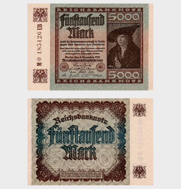 Germany - 02.12.1922 – 5.000 Mark
