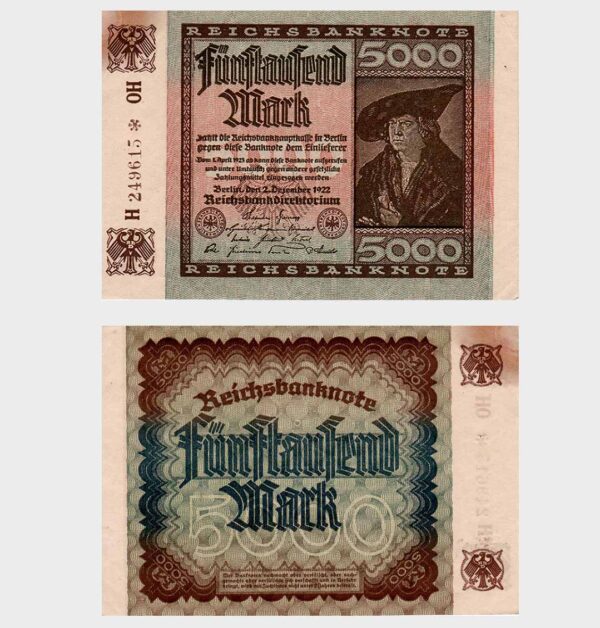 Germany - 02.12.1922 – 5.000 Mark