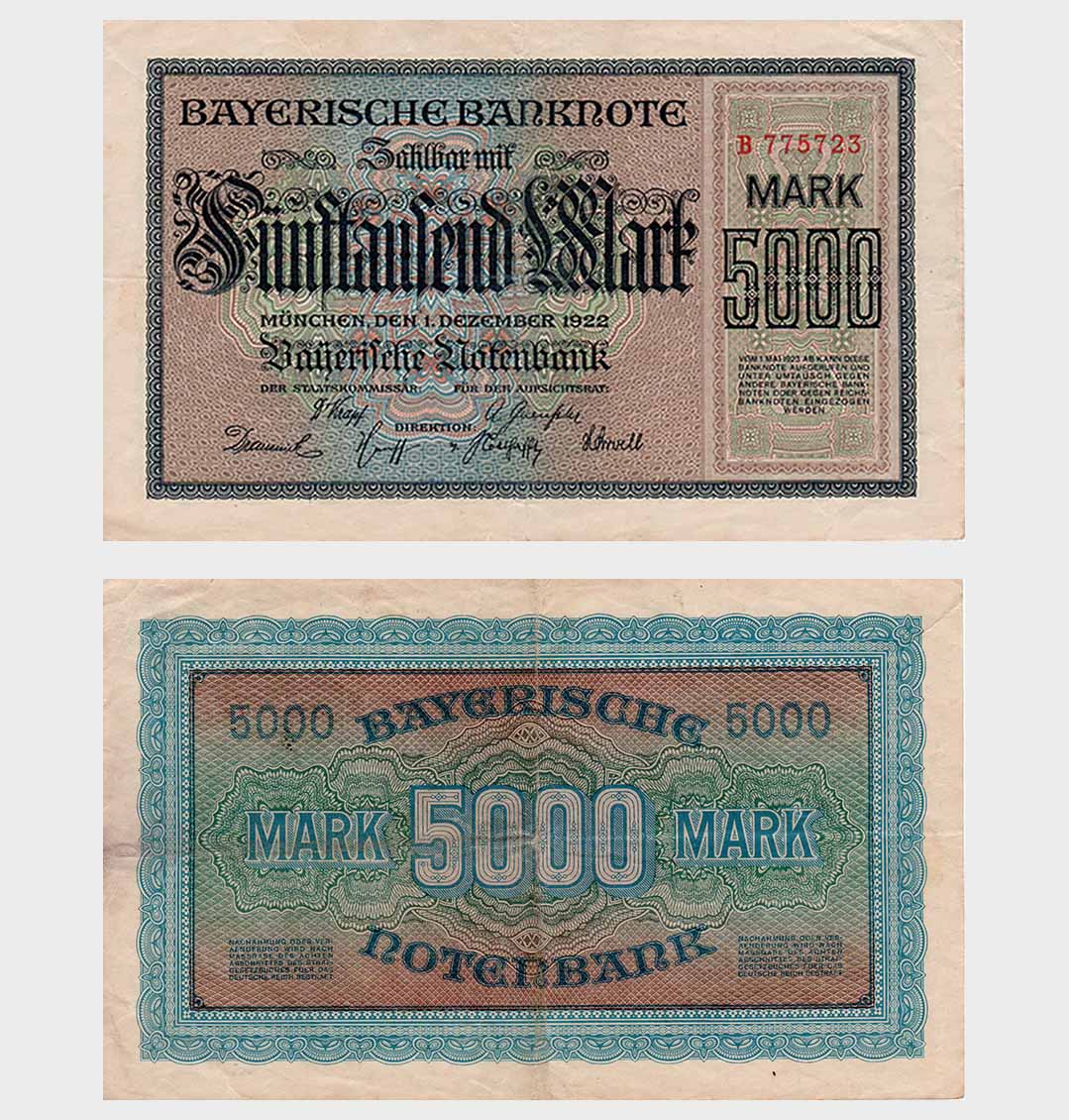 #ED2109 - Germany - 01.12.1922 - 5.000 Mark Germany - 01.12.1922 - 5.000 Mark