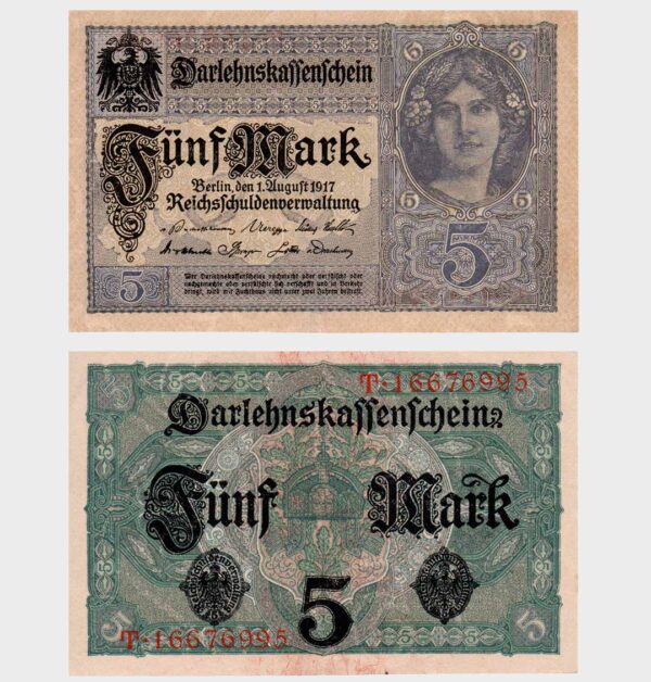 Germany - 01.08.1917 – 5 Mark