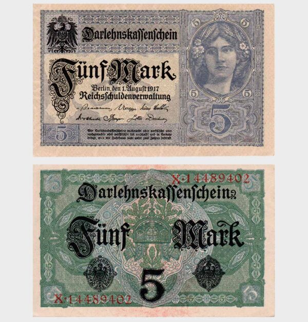 Germany - 01.08.1917 – 5 Mark