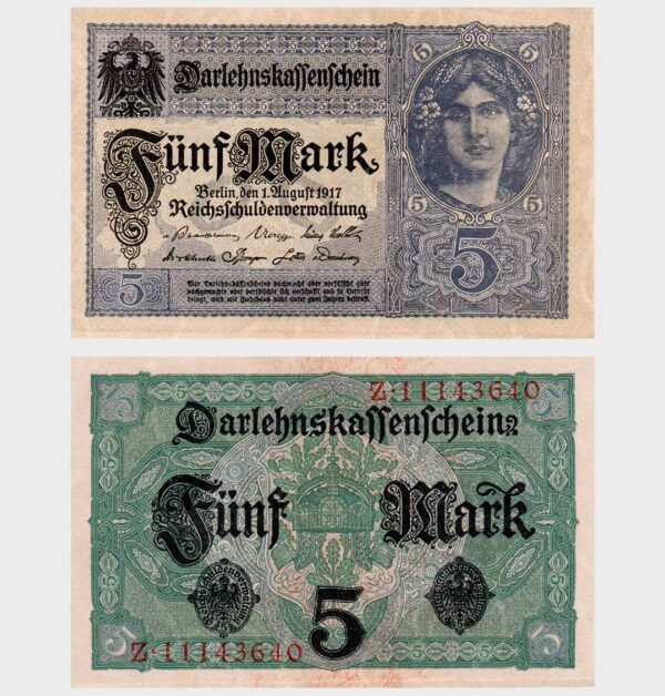 Germany - 01.08.1917 – 5 Mark