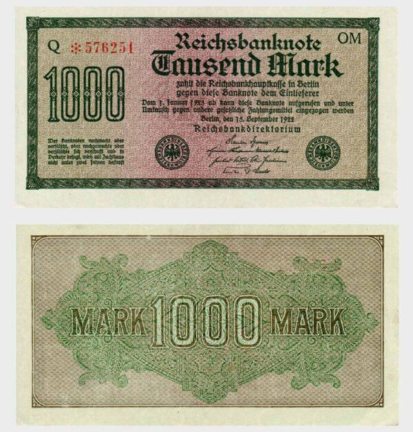Germany - 15.09.1922 - 1000 Mark