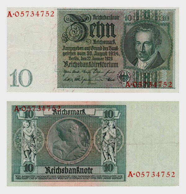 Germany - 22.01.1929 - 10 Reichsmark