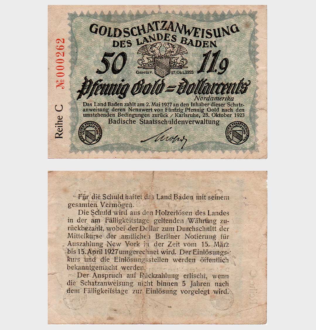 #ED2499 - Germany 1923 - 50 Pfennig Gold - Image 1