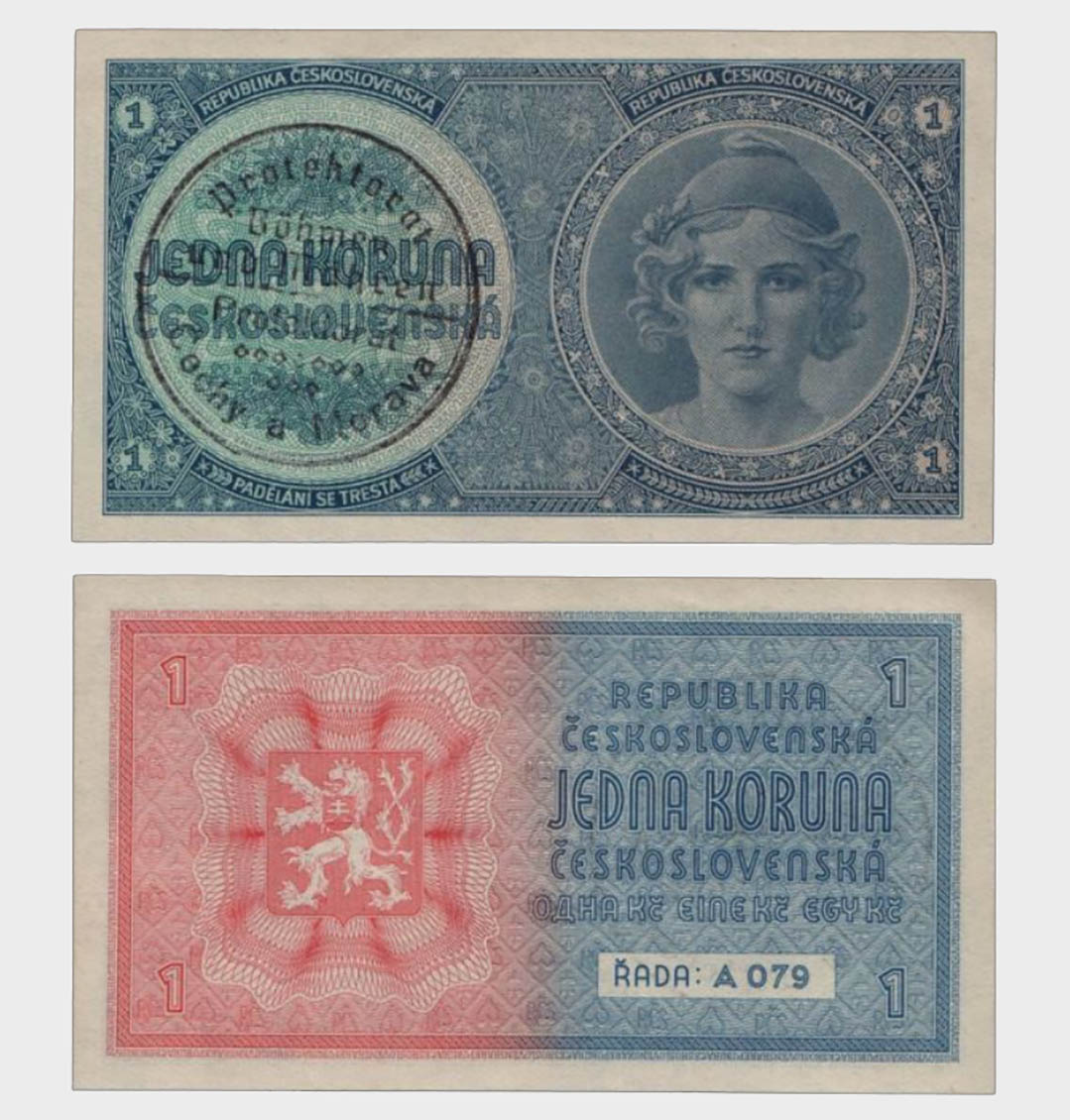 #CO2515 - Bohemia and Morava 1938 (1940) - 1 Koruna - Image 1