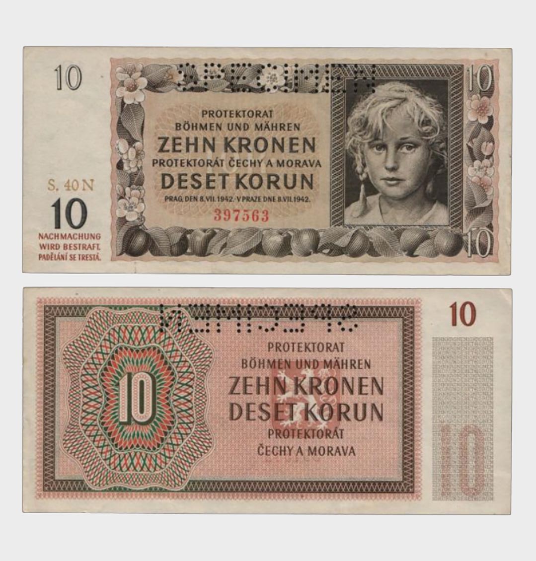 #CO2524 - Bohemia and Morava 1942 - 10 Korun - Image 1