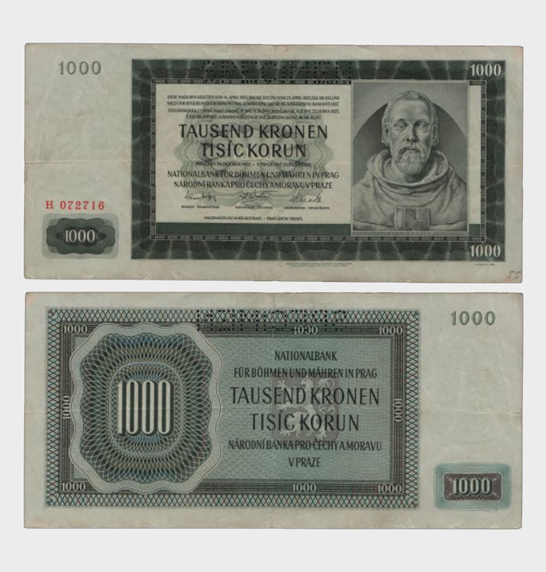 #CO2529 - Bohemia and Morava 1942 - 1000 Korun - Image 1