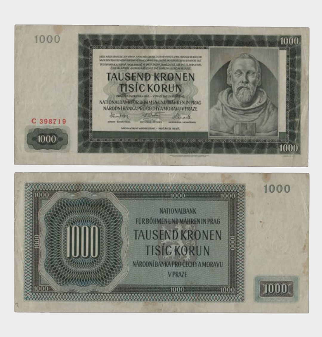 #CO2530 - Bohemia and Morava 1942 - 1000 Korun - Image 1