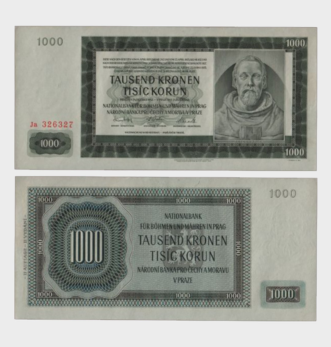 #CO2531 - Bohemia and Morava 1942 - 1000 Korun - Image 1