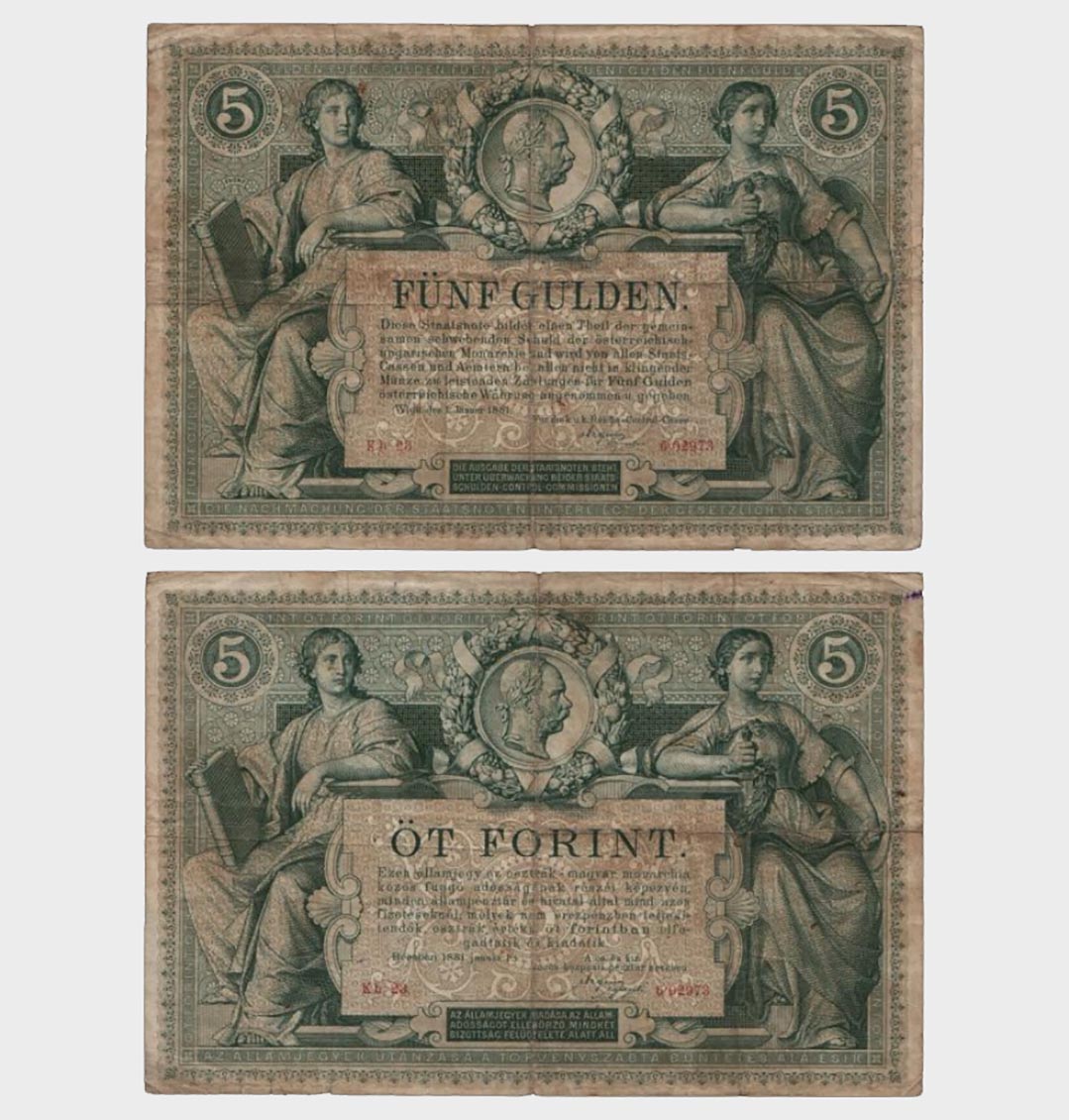 #CO3176 - Austria 1881 - 5 Gulden - Image 1