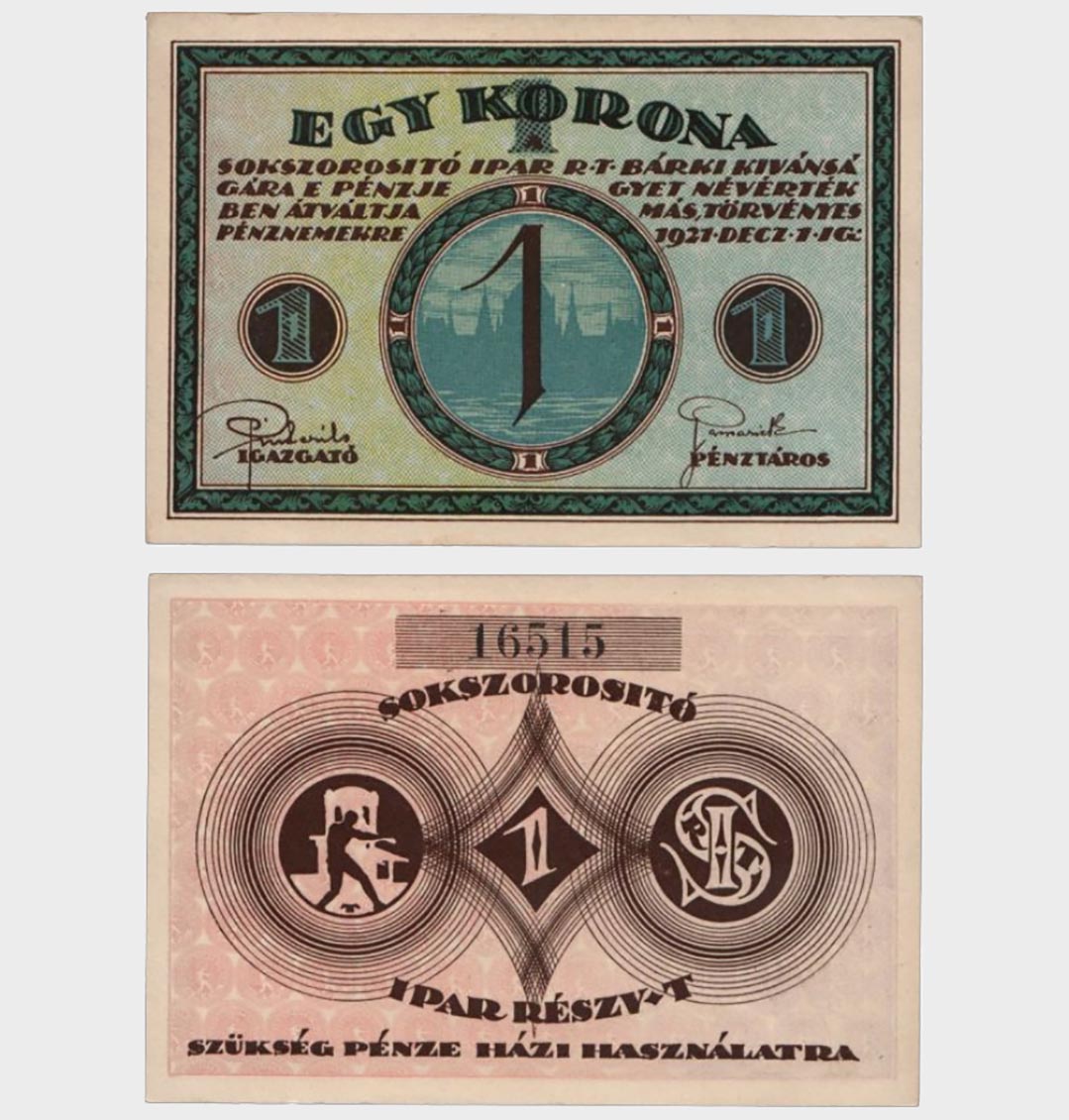 #CO3355 - Hungary 1921 - 1 Korona - Image 1