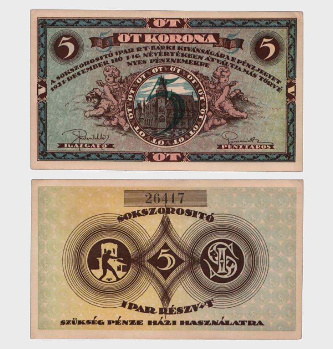 #CO3359 - Hungary 1921 - 5 Korona - Image 1