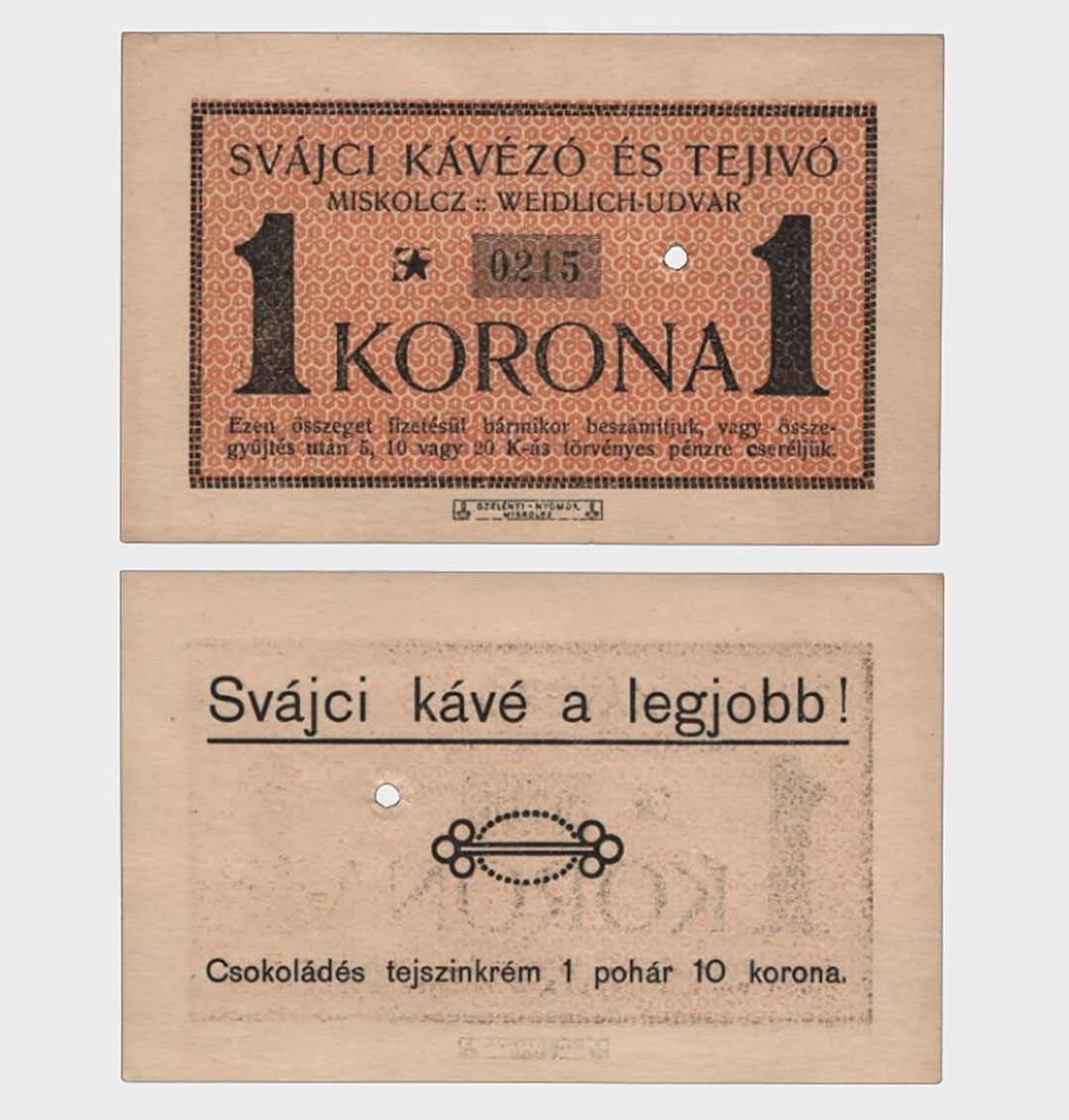 #CO3375 - Hungary 191? - 1 Korona - Image 1