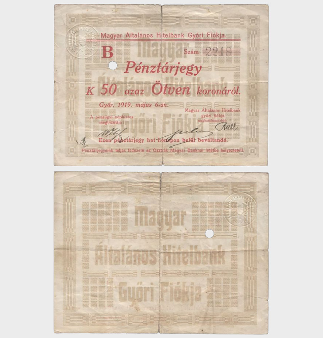 #CO3380 - Hungary 1919 - 50 Korona - Image 1