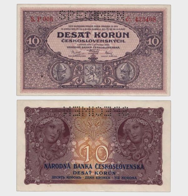 1927 - 10 Korun - SPECIMEN