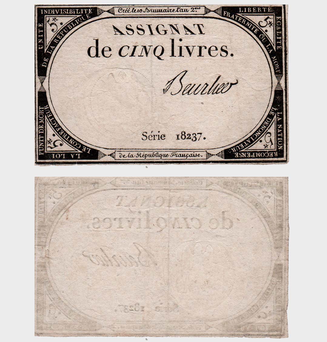 #ED3006 - France 1793 - 5 Livres - Image 1