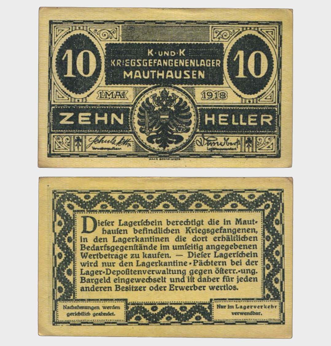 #CO4150 - Austria P.O.W Camp 1918 - 10 Heller - Image 1