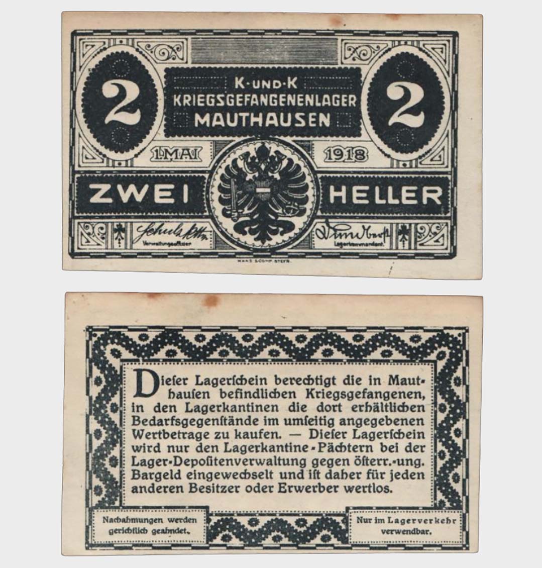 #CO4153 - Austria P.O.W Camp 1918 - 2 Heller - Image 1