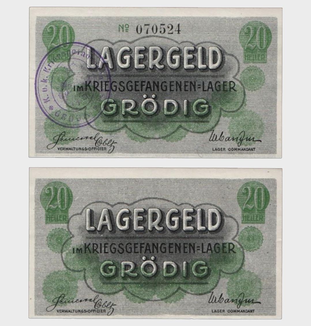 #CO4315 - POW Camp - Austro-Hungary - 1 191? - 20 Heller - Image 1