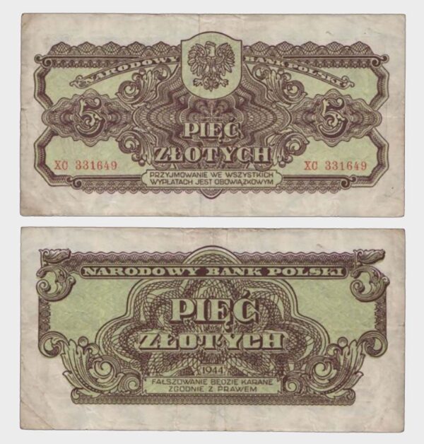 1944 - 5 Zlotych