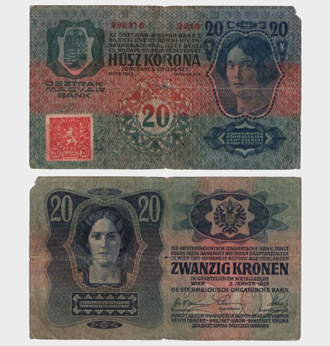 #CO4969 - Czechoslovakia 1913 (1919) - 20 Korun - Image 1