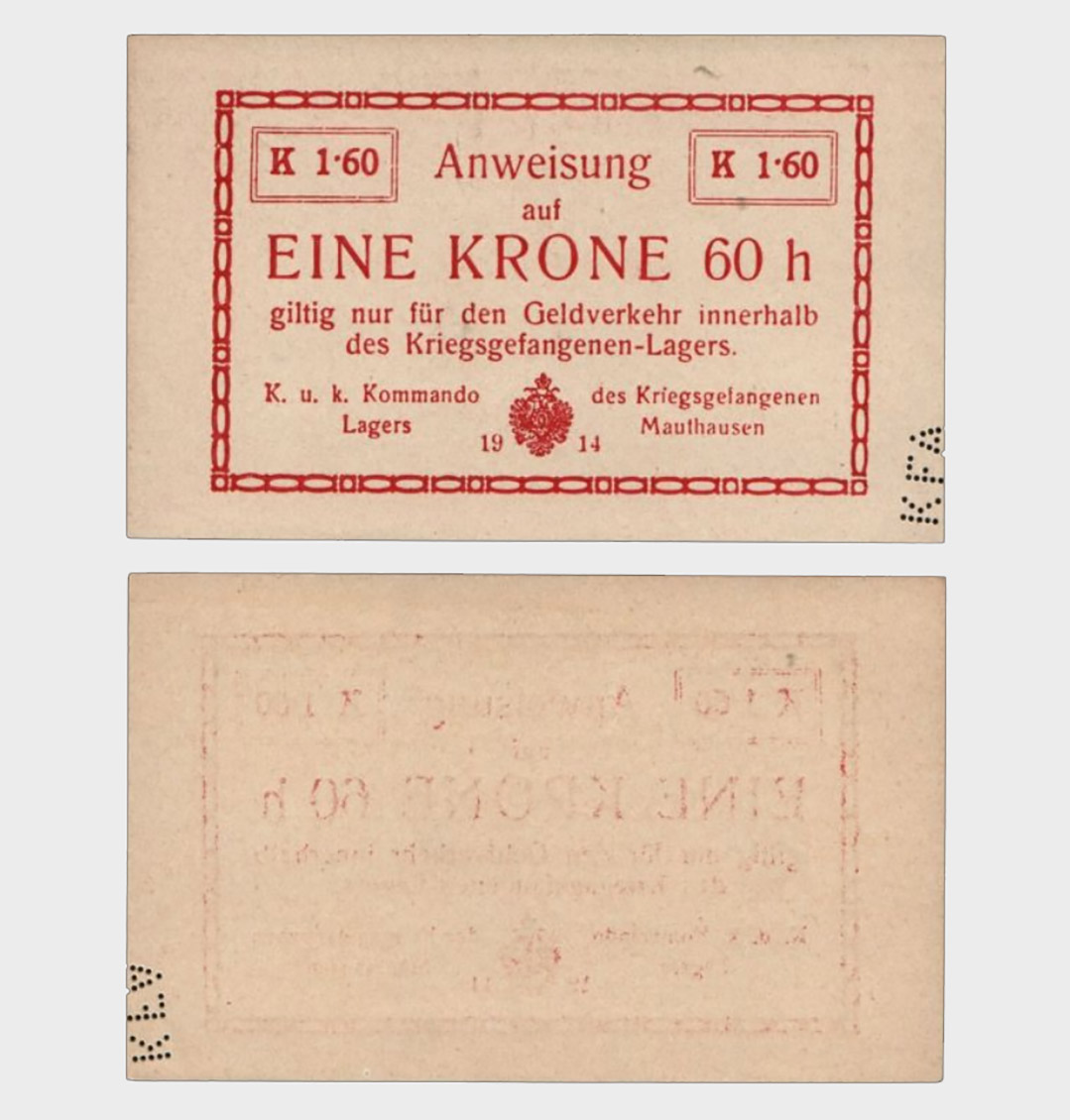 #CO5049 - Austria 1914 - 1 Krone / 60 Heller - Image 1