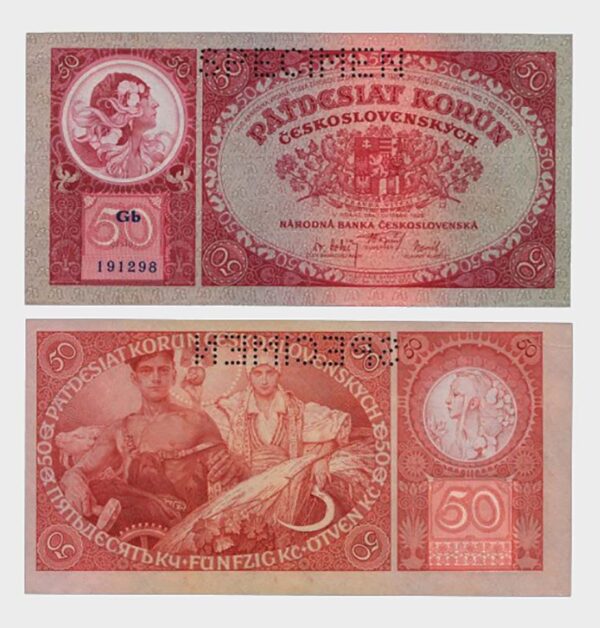 1929 - 50 Korun - SPECIMEN