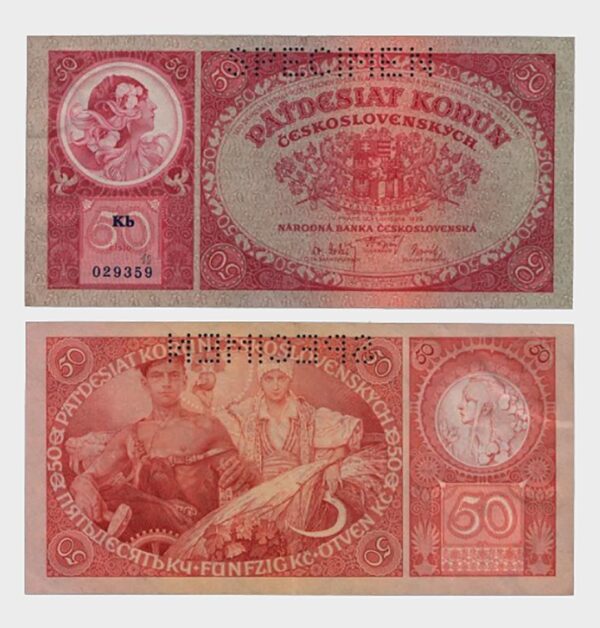 1929 - 50 Korun - SPECIMEN