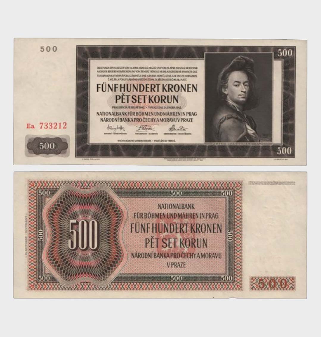 #CO5855 - Bohemia and Morava 1942 - 500 Korun - Image 1