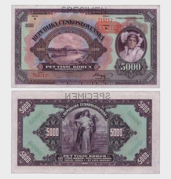 1920 (1943) - 5000 Korun - SPECIMEN