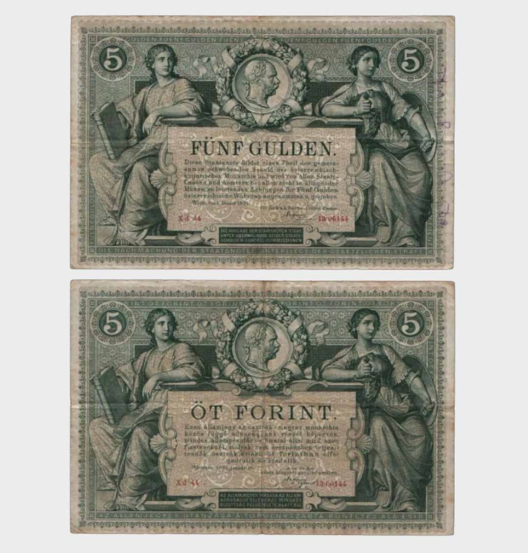 #CO7044 - Austria 1881 - 5 Gulden - Image 1