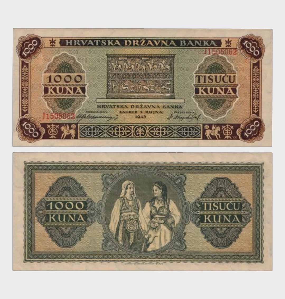 #CO7123 - Croatia 1943 - 1000 Kuna - Image 1