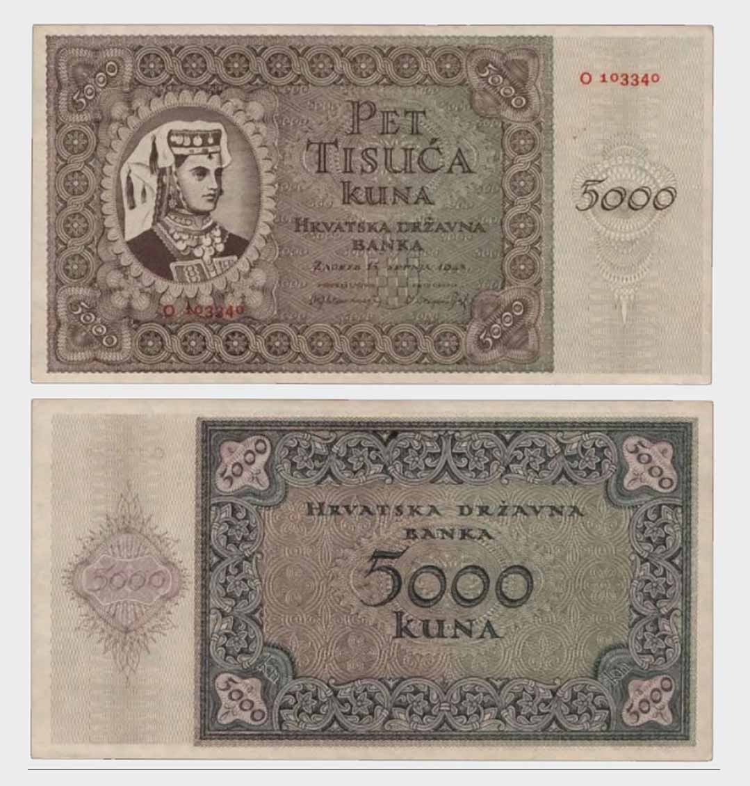 #CO7124 - Croatia 1943 - 5000 Kuna - Image 1