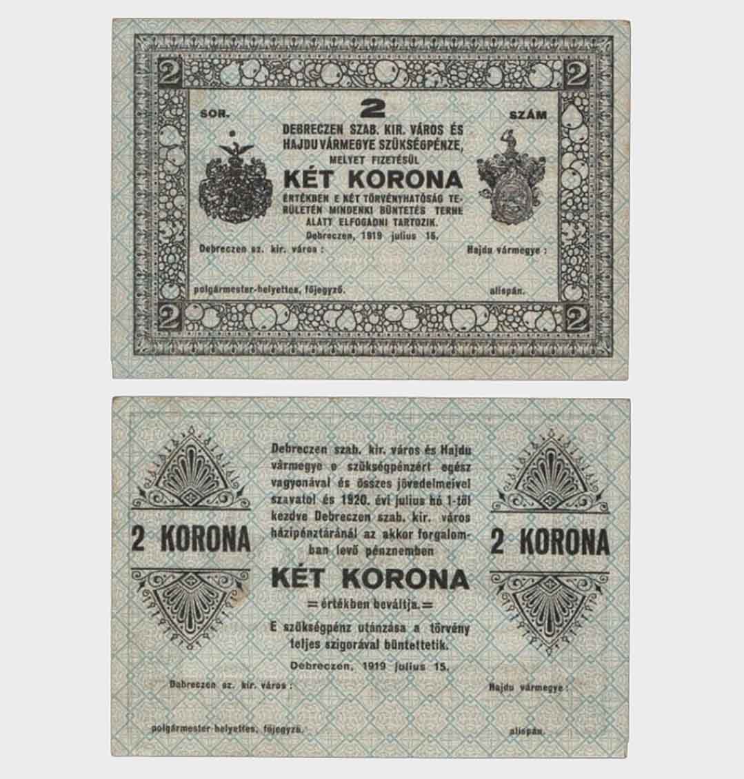 #CO7436 - Hungary 1919 - 2 Korona - Image 1