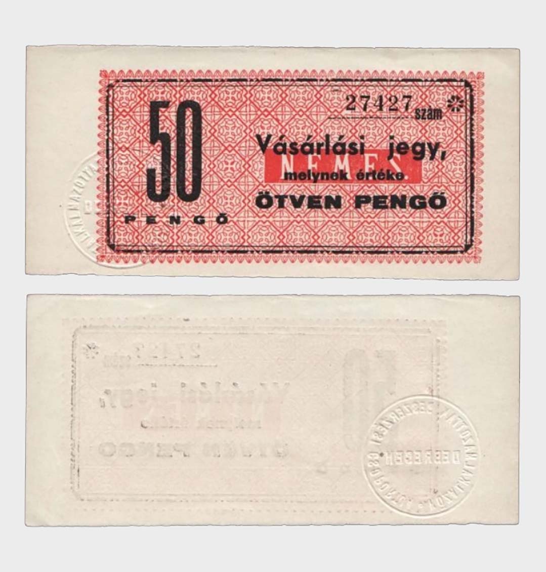 #CO7441 - Hungary 1945 - 50 Pengo - Image 1