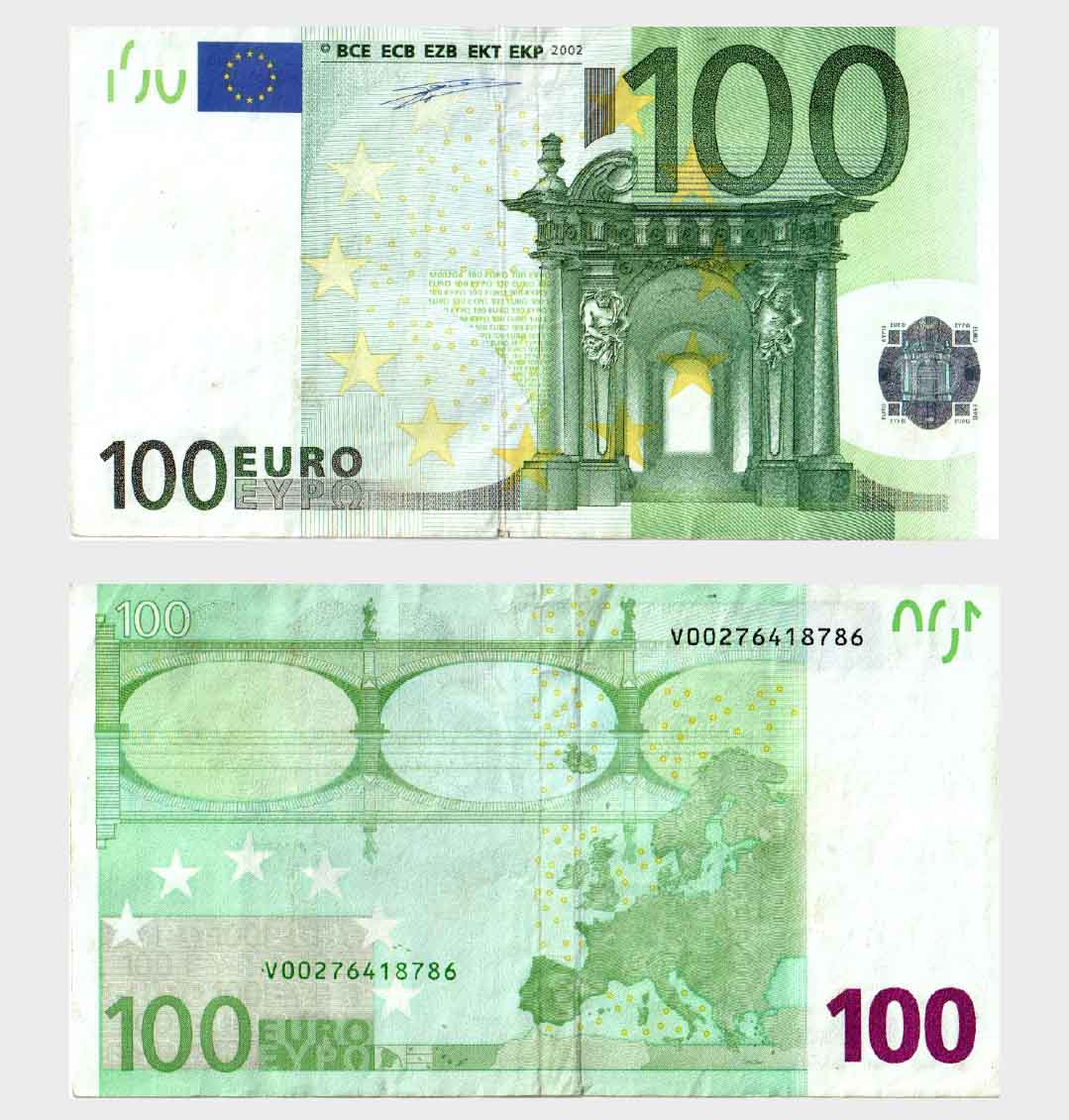 #ED5353 - Euro 2002 - 100 Euro - ERROR - Image 1